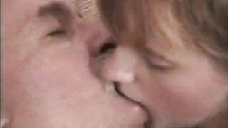 The grandfather tore her finger to the granddaughter