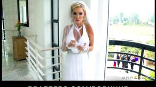 The bride had to freshen up painting with a witness