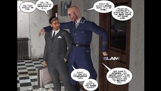 A comic is depicting a scene of intense sexual encounter with a woman