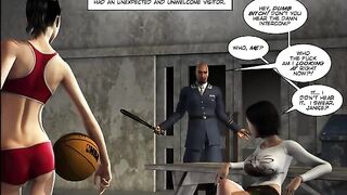 A comic is depicting a scene of intense sexual encounter with a woman