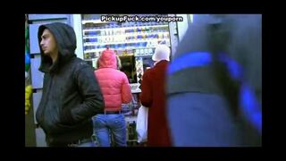 Fella fucks blonde teen on the street, whom he had picked up