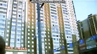 Fella fucks blonde teen on the street, whom he had picked up
