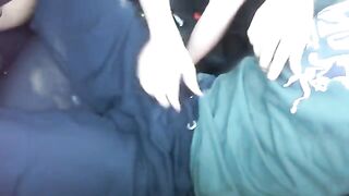 Girl was not allowed to date, so she caressed in the car