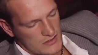 A couple gets fucked in public by two guys with huge cocks