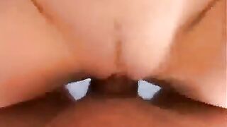The baby plays with her pussy and makes a lot of cum