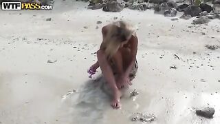 Beach fucking with a hot Russian couple in HD quality