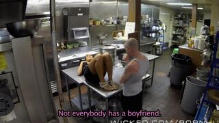 A girl worked hard and wanted to rest, so she had sex
