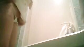 A girl was peeing in the toilet and didn’t know there was a camera