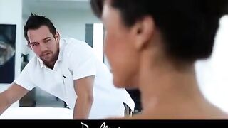 Oily pussy fuck with a beautiful brunette