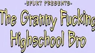 He managed to shove his dick into the crotch of a granny