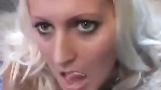 Whims licked the sperm from a spoon with great pleasure