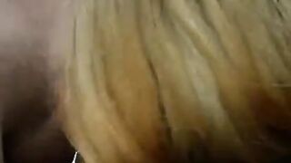 Girl sucks dick on the street in winter, caught in act