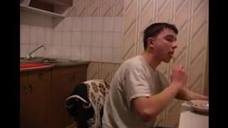 The cancer was treated by a mother with her son in the kitchen