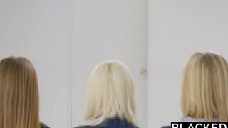 Three students made a black guy cum in an interracial scene