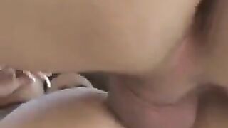 A girl has no panties on under her skirt, fucking shamelessly