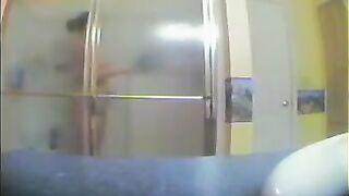 A girl showered without knowing that there was a hidden camera
