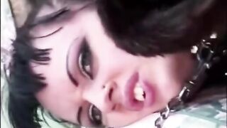 Babe in fur coat was fucked by a rude guy outdoors
