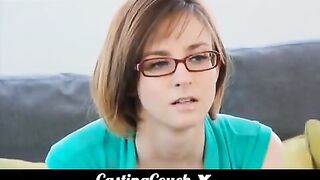 Young girl gets fucked at her first porn casting