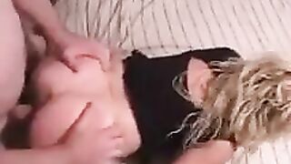 The guy roughly fucked his wife at her most sensitive spot
