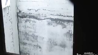 Peeping in the toilet from below with hidden cam