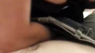 Horny wife fucks in corset and stockings on the bed