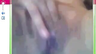 A girl showed the guy her big pussy in a steamy webcam chat