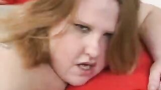 Fella gets a cock sucked by a fat woman