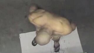 Nude man in the shower, hidden camera captures everything