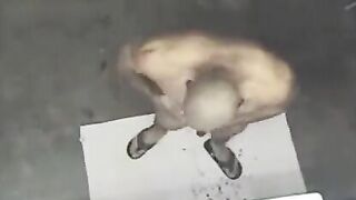 Nude man in the shower, hidden camera captures everything