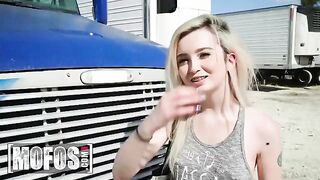 The pretty baby Lexi Lore met a guy and asked for a ride, in exchange for oral sex