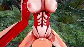 Annie Titan cock slide - Attack on Titan Halloween special - Sek S hentai