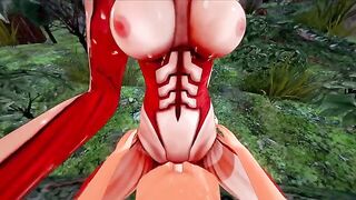 Annie Titan cock slide - Attack on Titan Halloween special - Sek S hentai