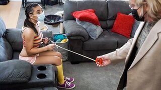 Adorable Princess Zerella Skies pleases an older man with her tight holes