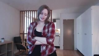 The guy is too big for this hot blonde babe to handle