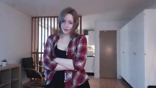 The guy is too big for this hot blonde babe to handle