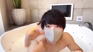 Japanese guy’s slippery handjob results in massive ejaculation