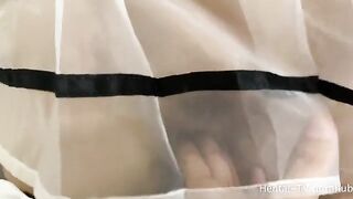 Schoolgirl Cosplay Amateur Fena gets her pussy stuffed with cock in POV style