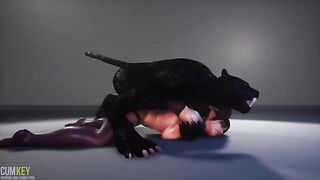 Succubus seduced Furies and she was fucked by a wild creature