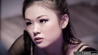 Skinny Asian teen Lulu Chu seduced at her stepdad’s wake
