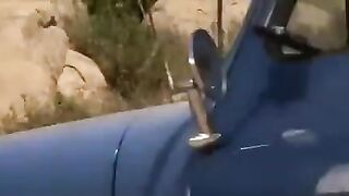 A man tore off the clothes of a pretty girl on the road