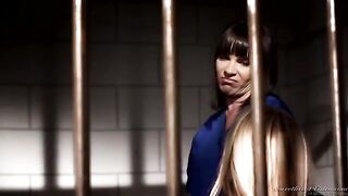 Two girls are having fun without any restrictions in their cell