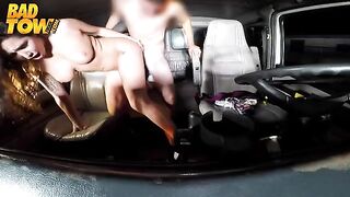 Up the ass of a passenger in the car