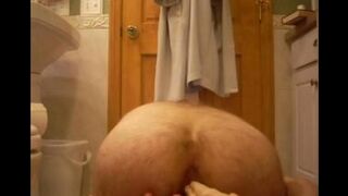 A rubber cock in my ass - homemade, just for you