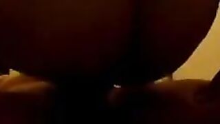 A woman with a sagging belly after childbirth gets fucked wildly