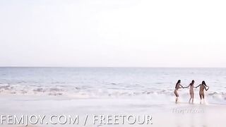 On the nudist beach, there was something to see for a passionate girl