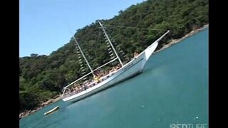 Bunch of wet pussies gets fucked on the yacht