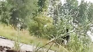 A sexy woman dominates her boyfriend in sex, wearing latex