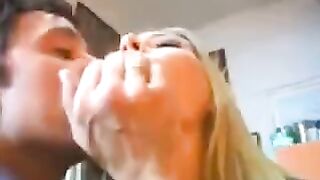 A blonde is not embarrassed to have sex with multiple wealthy men at once