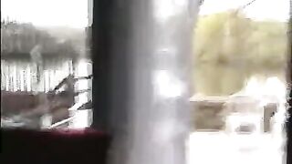 The man peeps under the skirt and caresses the girl’s body