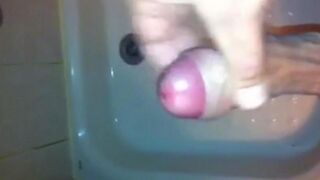 The kid caresses his dick in the shower, but this time he was seen